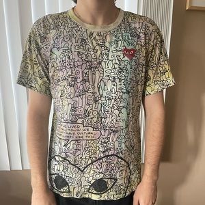 Tie dye CDG x Matt groening tee